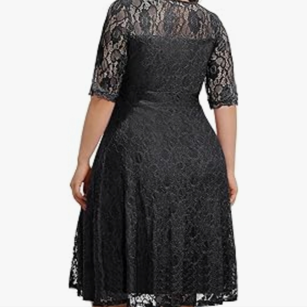 Pin up fashion size 22W black lace dress. - Picture 2 of 2
